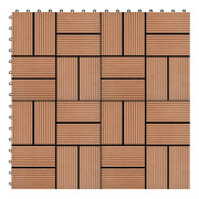 vidaXL Trall 11 st WPC 30x30 cm 1 kvm brun