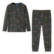 vidaXL Pyjamas med långa ärmar för barn khaki 92