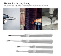 4 st DIY Groover i rostfritt stål för läder, U/V-typ, lädergraveringsverktyg