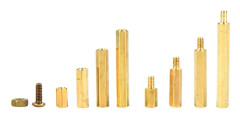 320 st. Hex Stativ Brass M2 Typ Distansmutter Skruv Sortiment Set Hane Hona
