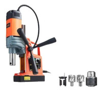 Elektrisk borrmaskin, 1300W effekt, magnetisk borrpress, 2 borr 40mm 1300W