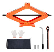 Vikbar domkraft 2,5 ton, 3,7"-17,1" lyftområde, med spärrhandtag och L-skiftnyckel, bärbar för bilar och lastbilar.