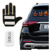 HD Finger Gest Ljus med Fjärrkontroll LED Bakruta för Bil, Fingerljus, Handsignal, Rolig Biltillbehör för Bil och Lastbil