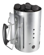 Effektiv Eldstartare Skorstenständare, Galvaniserat Stål & Ventiler för Snabb Antändning, Lättviktig & Portabel för Utomhus BBQ Camping Picknick