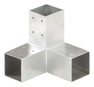 vidaXL Stolpbeslag Y-form galvaniserad metall 71x71 mm