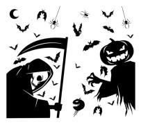 5 st Halloween Fönsterklistermärken | Halloween Dekorationer PVC Fönsterklistermärken Dekor - Halloween Fönster