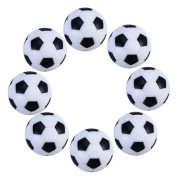 Bordfotboll Foosbollar Ersättningar 32mm/1.26 Tum Mini Fotbollar Svart och Vit, Set om 8