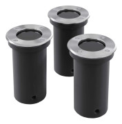 Markbelysning rund 3-pack