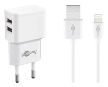 Goobay 44979, inomhus, AC, 5 V, 2,4 A, 1 m, Vit