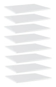 Hyllplan 8 st vit högglans 60x50x1,5 cm spånskiva