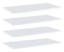 Hyllplan 4 st vit högglans 80x40x1,5 cm spånskiva