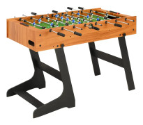 Fotbollsbord hopfällbart 121x61x80 cm ljusbrun