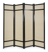 Homestyle4u Rumsavdelare - 4 Delar - 8012 Svart Bambu