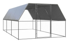 Hönsbur för utomhusbruk 3x6x2 m galvaniserat stål