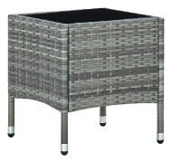 vidaXL Trädgårdsbord grå 40x40x45 cm konstrotting