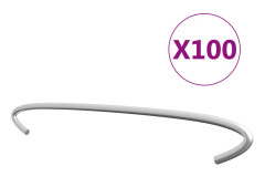 vidaXL Krokar till gabion 100 st galvaniserat stål 40 cm