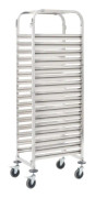 Köksvagn för 16 brickor 38x55x163 cm rostfritt stål