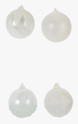 Winter 4pk julgranskulor vit