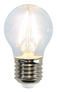LED-lampa E27 G45 filament, transparent