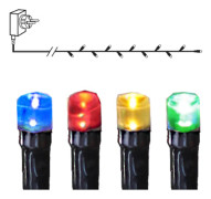 Serie LED ljusslinga 40 ljus multifärg svart kabel
