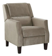 Fåtölj Beige Sammet Klädsel Justerbart Ryggstöd och Fotstöd Retro Design Armchair