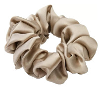 Lenoites Mulberry Silk Scrunchie Antique Gold