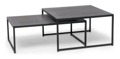Hillerstorp, Jet set soffbord 2-pack aluminium
