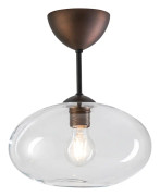Bullo plafond oxid/klar glas E27 60W IP21