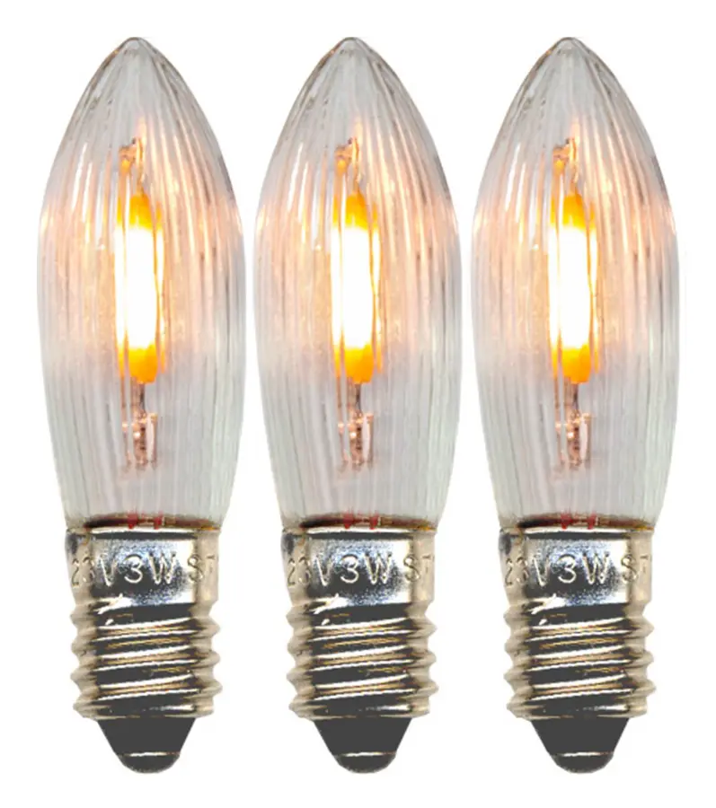 Universal LED Bulb E10 14-55V klar 3-pack