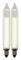 Skaftlampa 100mm 34V 3W 2-pack för 7 armar E10