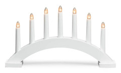 KONSTSMIDE Elljusstake 7 ljus 39x22,5cm trä vit