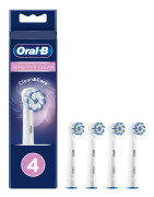 Oral-B Sensitive Clean Clean&Care - Extra tandborsthuvud - till tandborste - vit (paket om 4) - för iO Series 7; 8; 9; Pro 680; Pro 1; 2; 3; Smart Se