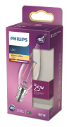 Philips - LED-glödlampa - form: ljus - klar finish - E14 - 2 W (motsvarande 25 W) - klass A++ - varmt vitt ljus - 2700 K