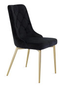 Matstol / Köksstol Velvet Lyx 2-Pack - Svart / Guld