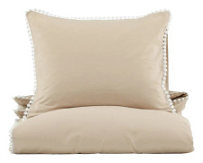 TUKWILS Bäddset 2-Dels 150x200/50x60 cm Beige/Vit