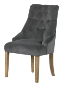 Artwood, York Diningchair Velvet Iron Grey