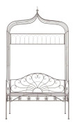 Trädgårdsbänk 122 cm järn antikbrun - Brun