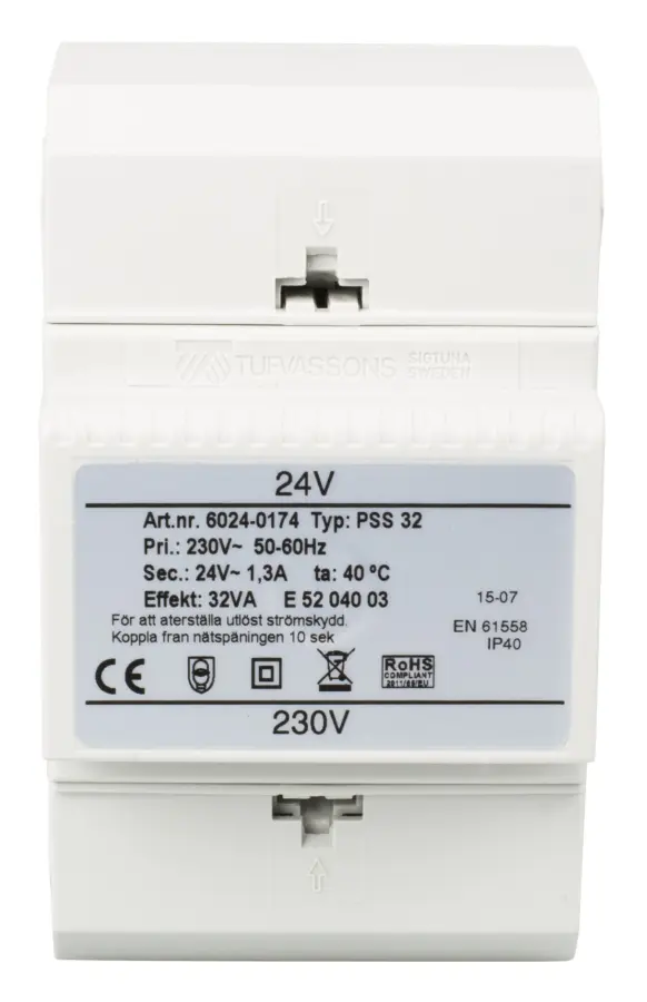 Tufvassons Installationstransformator (AC) 24 V 32 W