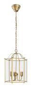 Konsthantverk Glimminge taklampa, mässing/klarglas 45,5cm