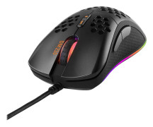 Deltaco DM210 lättviktsmus, RGB, svart