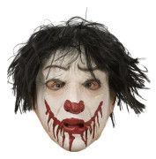 Mordisk Cannibal Latex Mask med svart hår