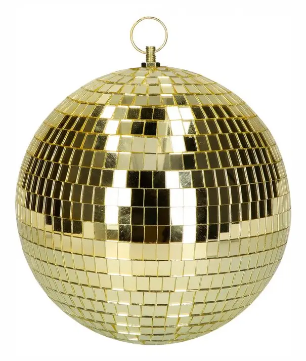 Guld discokugle, 20 cm