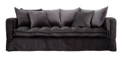 Artwood, Soffa Greenwich 3-Sits Velvet Iron Grey
