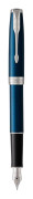 Parker Sonnet, Svart, Blå, Silver, Blå, Rostfritt stål, Lack, Palladium, Stål/rodium, Medium