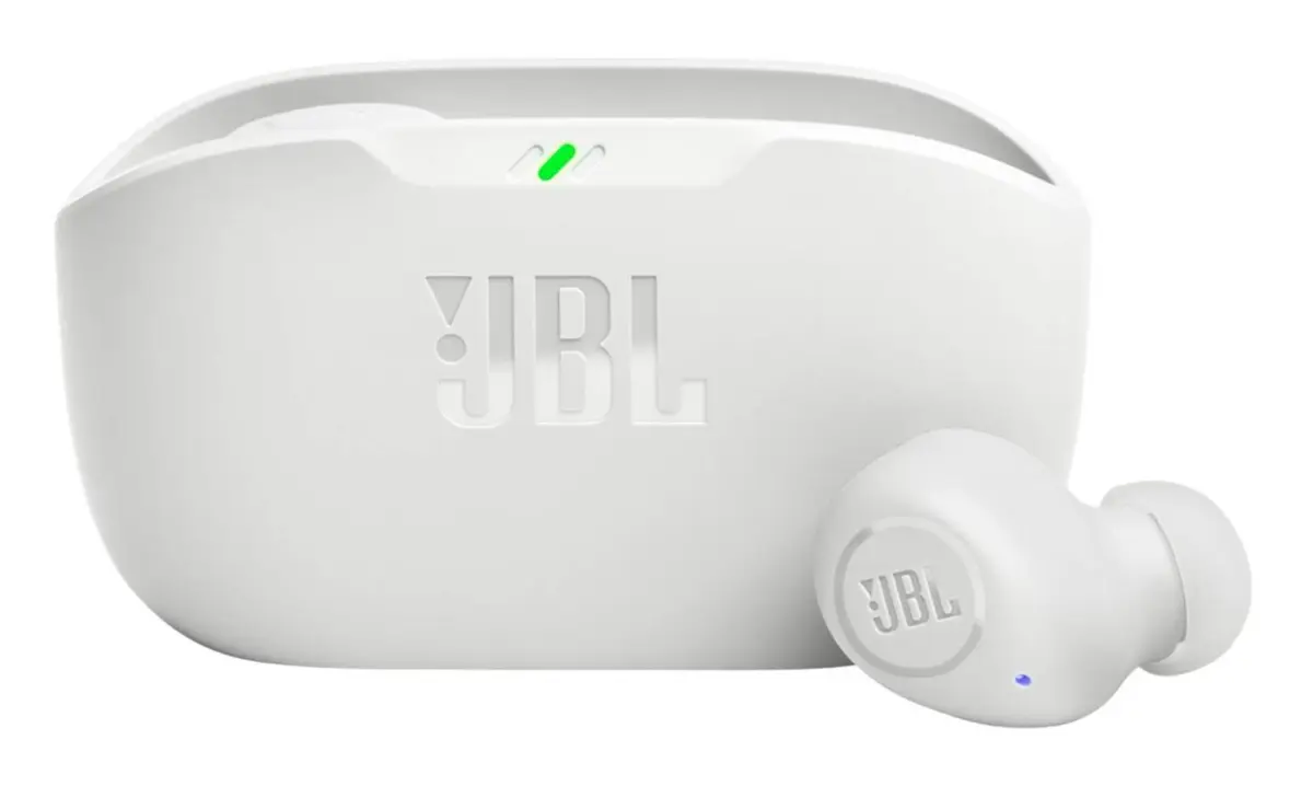 JBL Wave Buds - True wireless-hörlurar med mikrofon - inuti örat - Bluetooth - vit