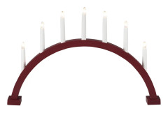 Konstsmide Elljusstake Båge 7 Ljus Mörkröd
