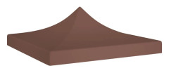 vidaXL Tak till partytält 2x2 m brun 270 g/m²