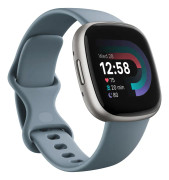 Fitbit Versa 4 - 40 mm - platina - smart klocka med band - waterfall blue - bandstorlek: S/L - NFC, Bluetooth