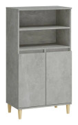 beBasic Högskåp betonggrå 60x36x110 cm konstruerat trä -