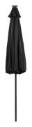 SABAL Parasoll 270 cm med LED Svart